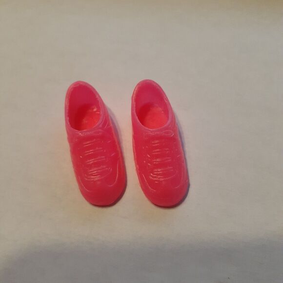Vintage Barbie Skipper Doll Hot Pink Sneaker Gym Shoes Stamped Indonesia - Picture 3 of 5